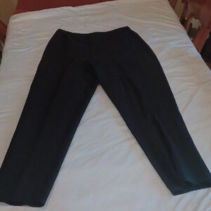 SueWong Vintage Womans 100% Black Silk Lined Dress Pants Sz 12